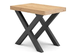 Mesa Consola extensible, 160x90x73cm, Para 8 comensales, Patas madera maciza, Roble