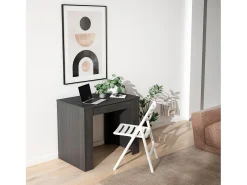 Mesa Consola extensible, 140x90x77cm, Para 6 comensales, Comedor y cocina, Negro