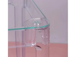 Mesa cuadrada de cristal con patas transparentes (80x80) - Ghost - Transparente