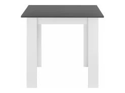Mesa cuadrada para 4 personas comedor cocina salón 80 cm blanco/gris 03_0006233