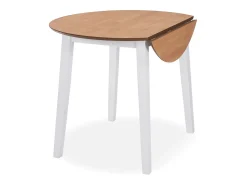 Mesa de alas abatibles redonda MDF blanca