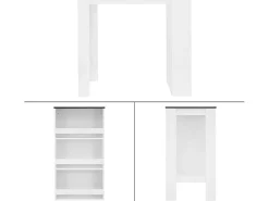 Mesa de bar 3 estantes almacenamiento mesa bistro cocina ML-DESIGN
