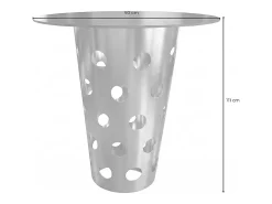 Mesa de bar - plata metal - 90 x 90 cm - VINO