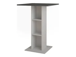 Mesa de bar antracita/blanco 75x75x106 repose