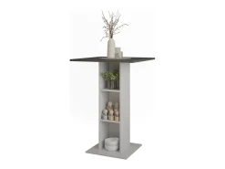 Mesa de bar antracita/blanco 75x75x106 repose