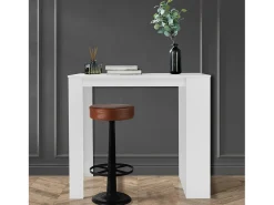 Mesa de bar blanca con estante de almacenaje ML-DESIGN