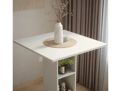 Mesa de bar blanco 75x75x106 repose