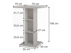 Mesa de bar blanco 75x75x106 repose