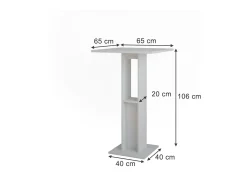 Mesa de bar blanco 65x65x106 repose