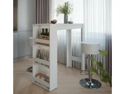 Mesa de bar blanco 45x110x106 repose