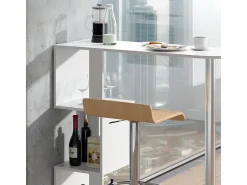 Mesa de bar blanco 113x39.8x111.8 vincent