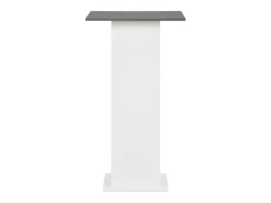 Mesa de bar Blanco y gris antracita 60x60x110 cm