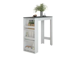 Mesa de bar blanco/antracita 45x110x106 repose