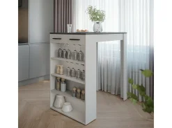 Mesa de bar blanco/antracita 67x100x106 repose
