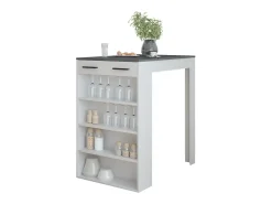 Mesa de bar blanco/antracita 67x100x106 repose