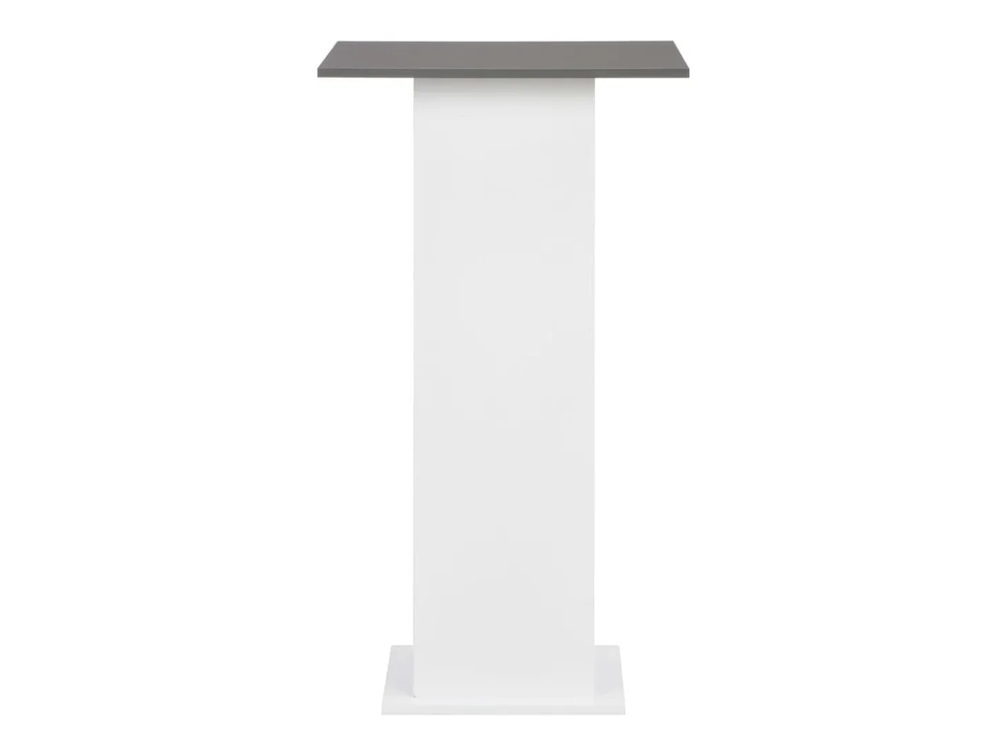 Mesa de bar color blanco y gris antracita 60x60x110 cm