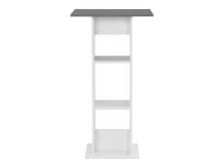 Mesa de bar color blanco y gris antracita 60x60x110 cm