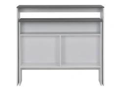 Mesa de bar con 2 tableros blanco y gris 130x40x120 cm ES634197
