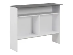 Mesa de bar con 2 tableros Blanco y gris 130x40x120 cm