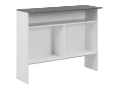 Mesa de bar con 2 tableros Blanco y gris 130x40x120 cm