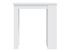 Mesa de bar con almacenaje blanca 102x50x103,5 cm Madera de ingeniería
