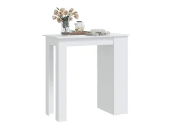 Mesa de bar con almacenaje blanca 102x50x103,5 cm Madera de ingeniería
