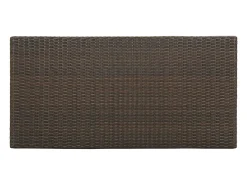 Mesa de bar con almacenaje Marrón 120x60x110 cm Mimbre de resina