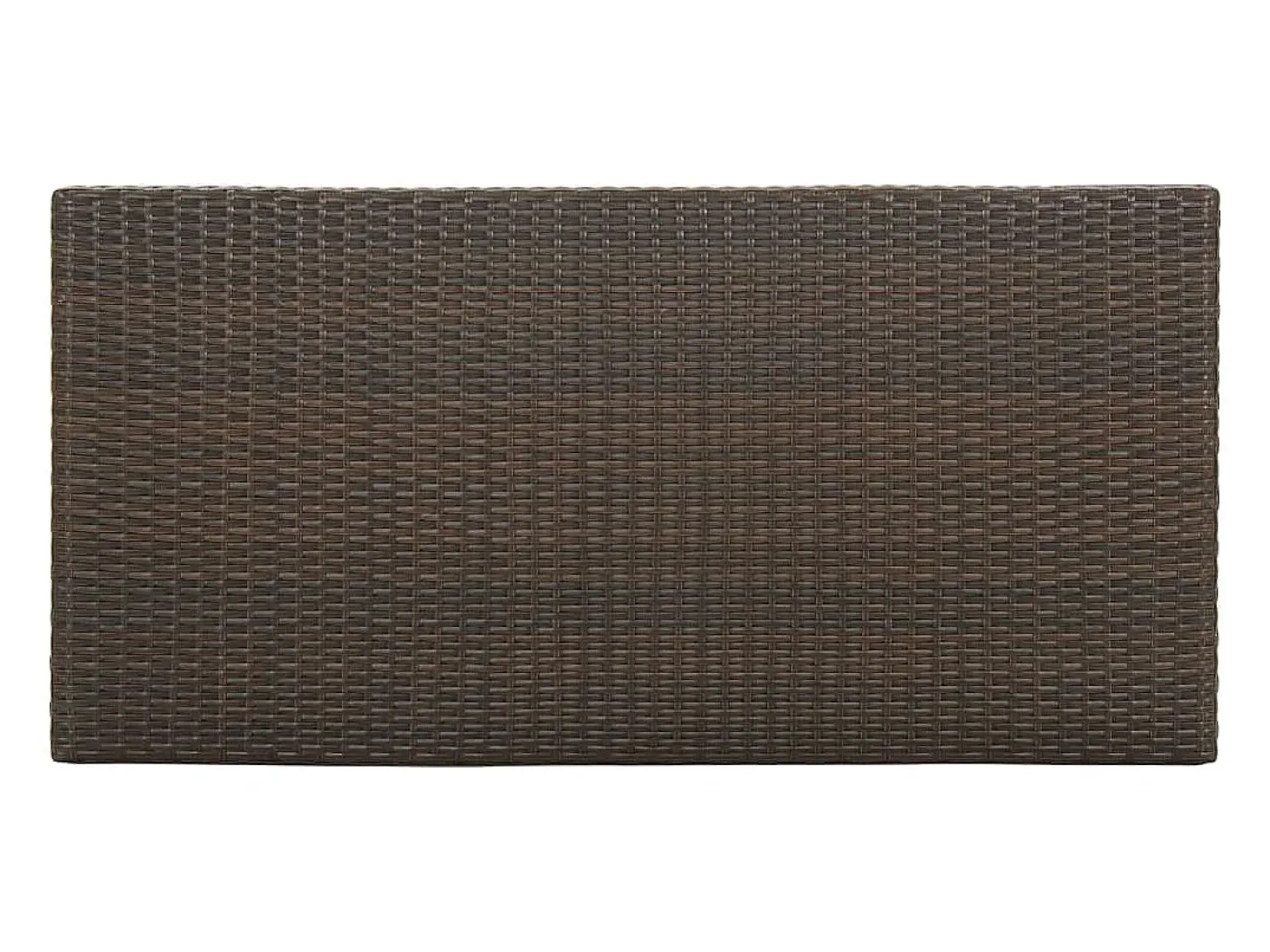 Mesa de bar con almacenaje Marrón 120x60x110 cm Mimbre de resina