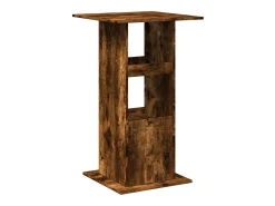 Mesa de bar con almacenamiento de madera de ingeniería de roble ahumado