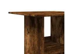 Mesa de bar con almacenamiento de madera de ingeniería de roble ahumado