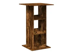 Mesa de bar con almacenamiento de madera de ingeniería de roble ahumado