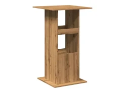 Mesa de bar con almacenamiento, roble artesanal, madera de ingeniería.