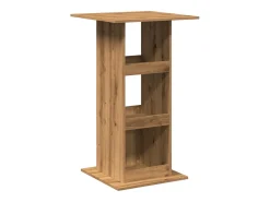 Mesa de bar con almacenamiento, roble artesanal, madera de ingeniería.
