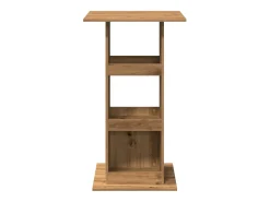 Mesa de bar con almacenamiento, roble artesanal, madera de ingeniería.