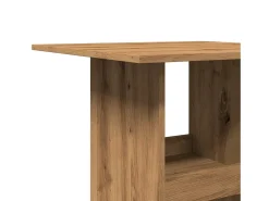 Mesa de bar con almacenamiento, roble artesanal, madera de ingeniería.