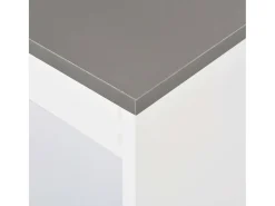 Mesa de bar con estante Blanco 110x50x103 cm