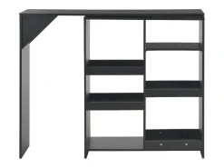 Mesa de bar con estante extraíble Negra 138x39x110 cm