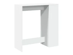 Mesa de bar con estantes de madera de ingeniería blanca