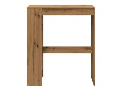 Mesa de bar con estantes, roble artesanal, madera de ingeniería.