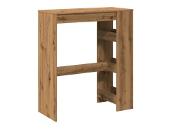Mesa de bar con estantes, roble artesanal, madera de ingeniería.