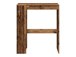 Mesa de bar con estantes de madera vieja de ingeniería de madera