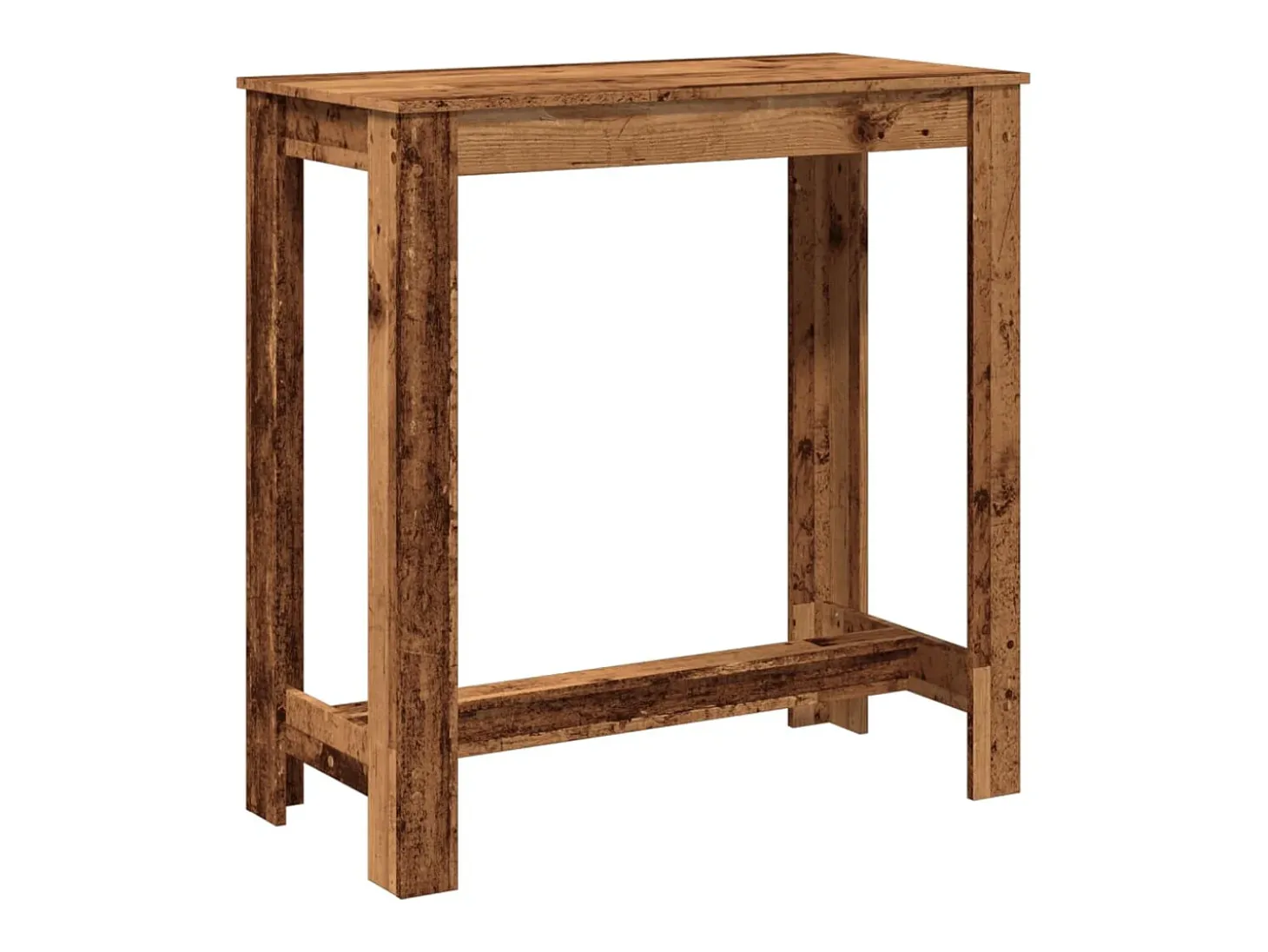 Mesa de bar de madera antigua 102x50x103,5 cm madera de ingeniería