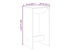Mesa de bar de madera antigua 51x50x103,5 cm madera de ingeniería
