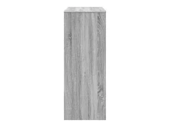 Mesa de bar de madera de ingeniería gris Sonoma con estantes