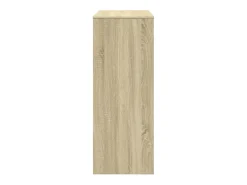 Mesa de bar de madera de ingeniería de roble Sonoma con estantes