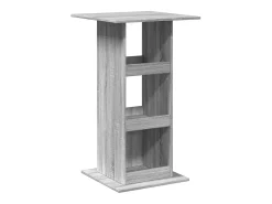 Mesa de bar de madera de ingeniería gris Sonoma con almacenamiento