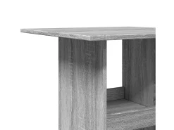 Mesa de bar de madera de ingeniería gris Sonoma con almacenamiento