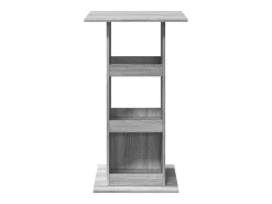 Mesa de bar de madera de ingeniería gris Sonoma con almacenamiento