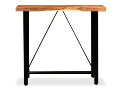 Mesa de bar de madera maciza de acacia 120x60x107 cm ES126659
