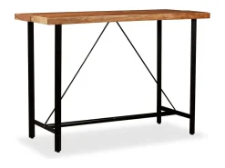 Mesa de bar de madera maciza de acacia 150x70x107 cm